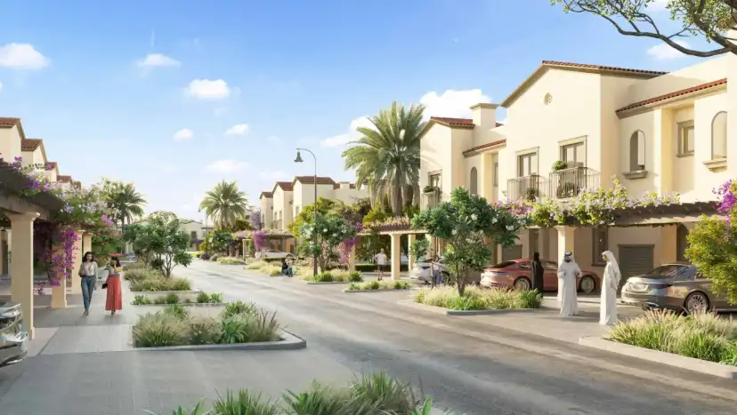 Carmona townhouse street with landscaped pedestrian edges