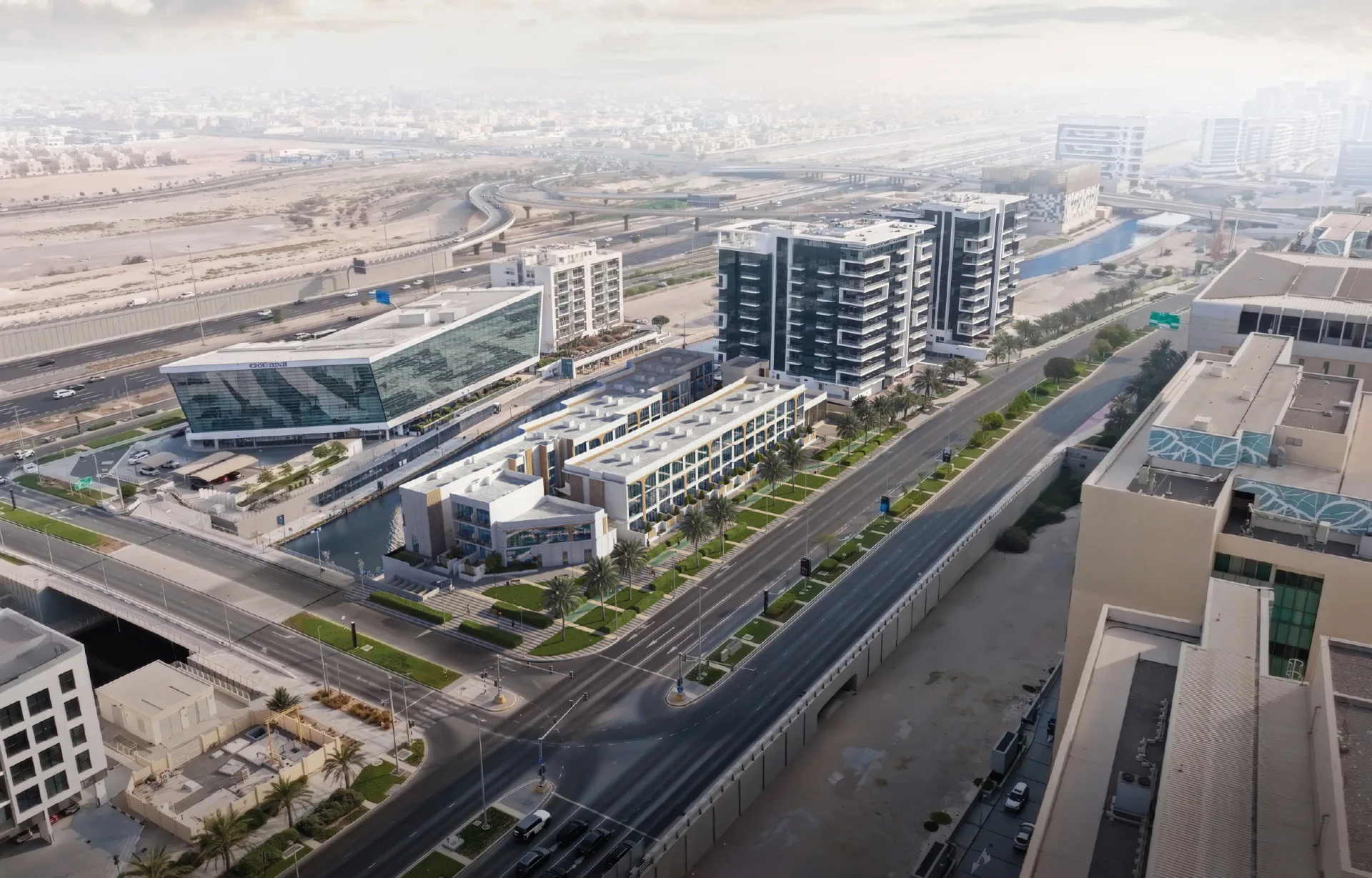 Project marketing visual for Baia by Reportage in Al Raha Beach.