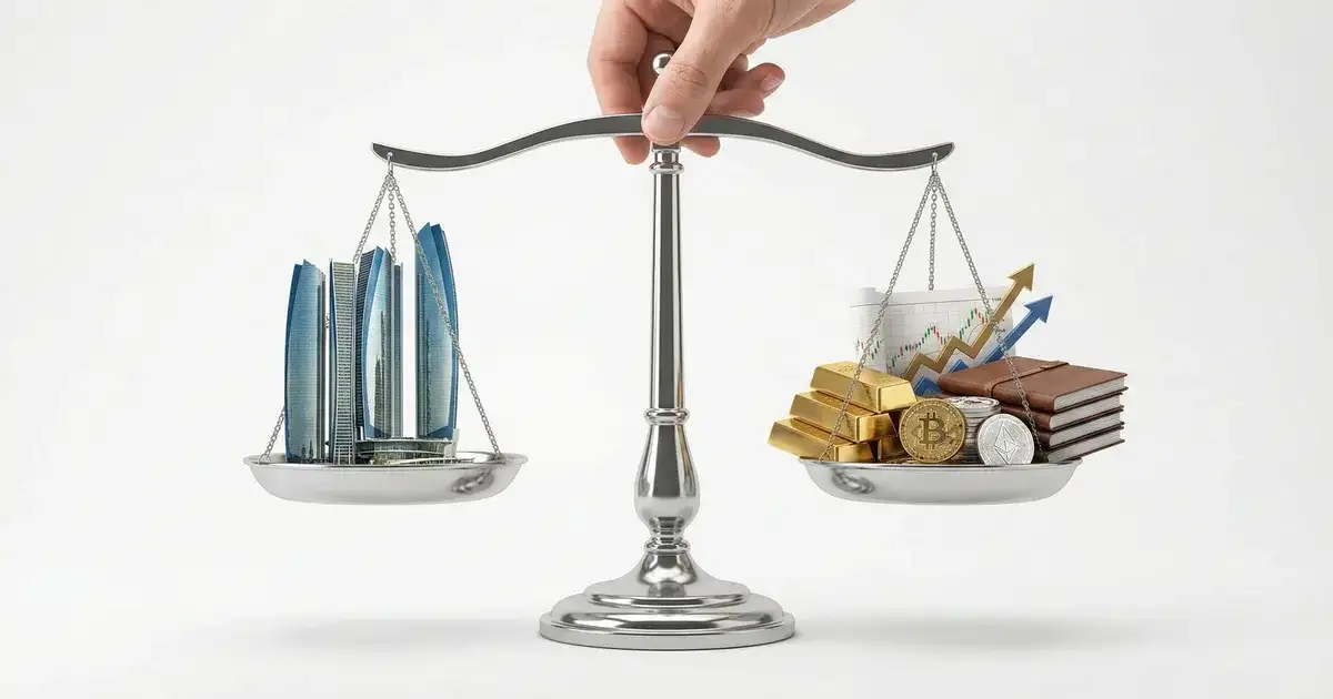 العقارات مقابل الاستثمارات الأخرى: تنويع المحفظة في الإمارات (2026)