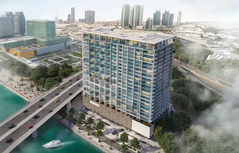 Aerial view of Al Maryah Vista 1 beside the canal