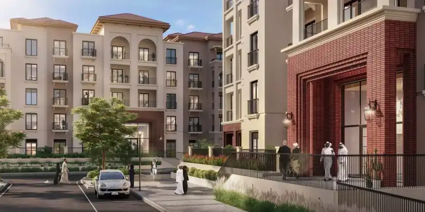 Granada apartment entrance with Mediterranean-inspired arches