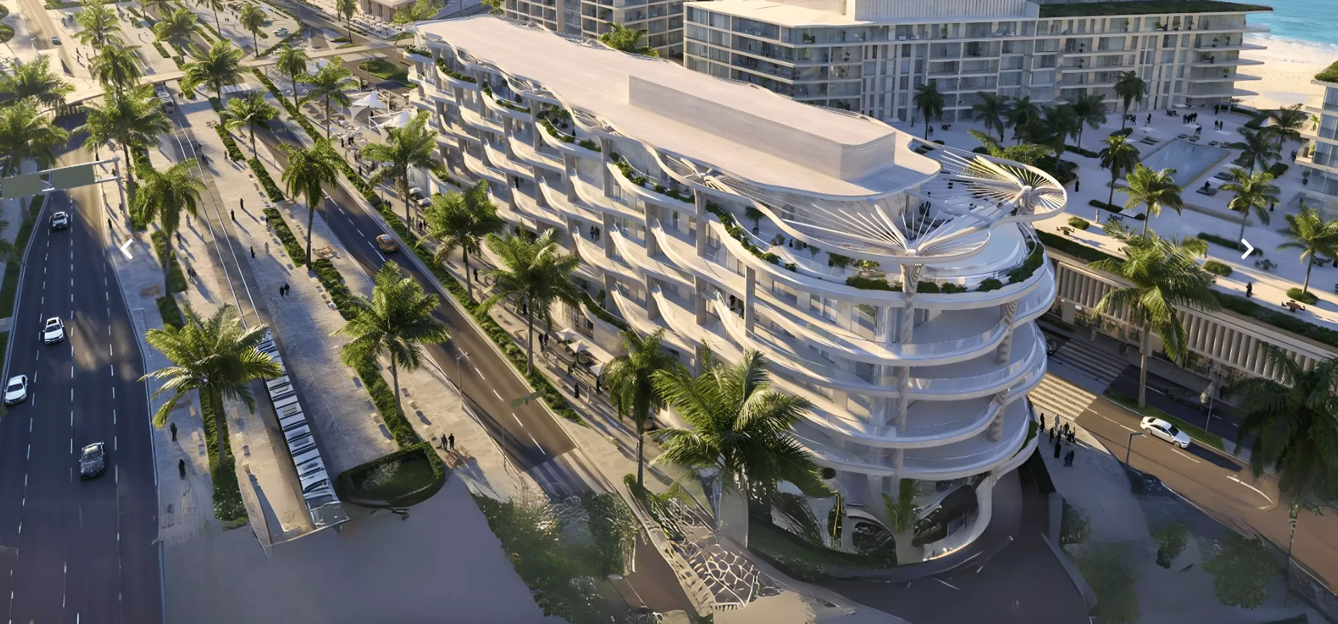 Project marketing visual for Mamsha Palm in Saadiyat Island.