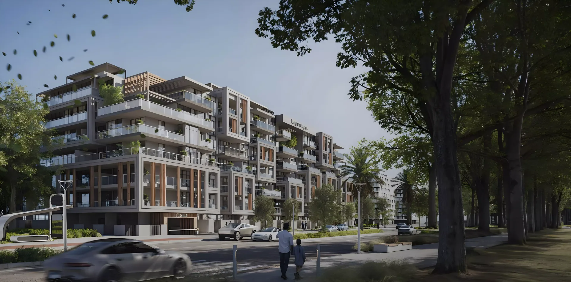 Project marketing visual for Sila by Reportage in Masdar City.