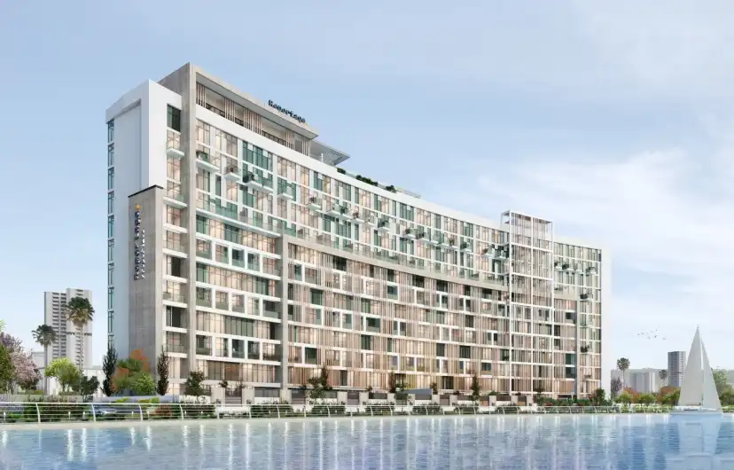 Perla Waves waterfront building on Yas Bay