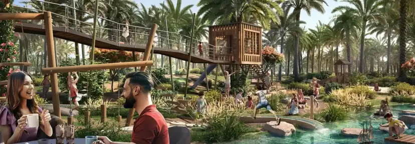 Aldar launch render of Yas Park Gate Mediterranean-style homes